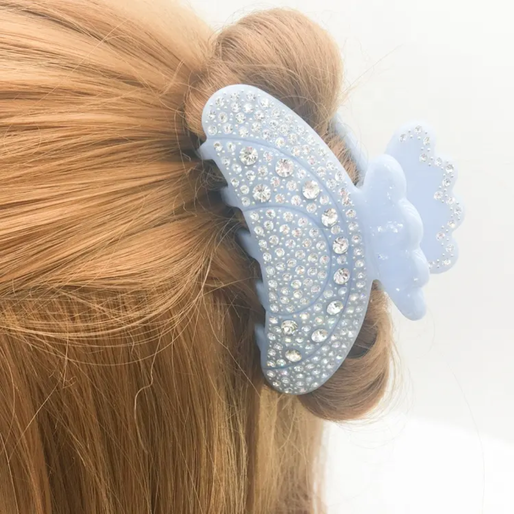 Sparkling Rhinestone Butterfly Hair Claw Clip