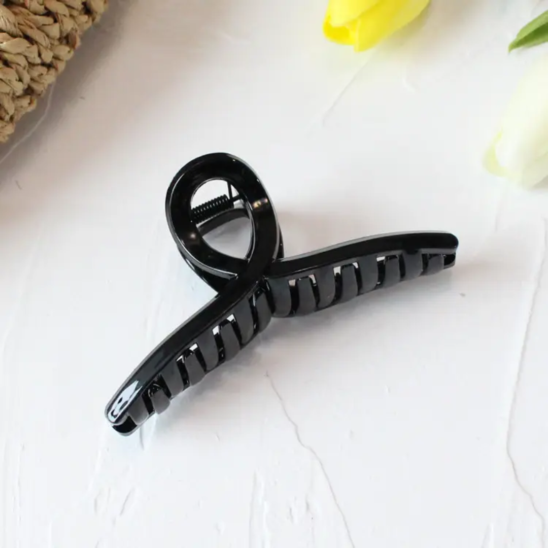 Elegant Cross-Loop Hair Claw Clip