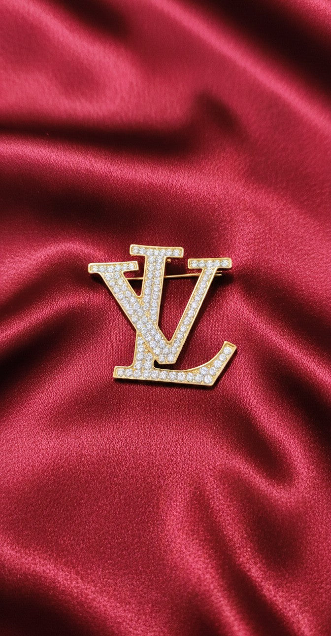 Louis Vuitton Monogram-Inspired Brooch