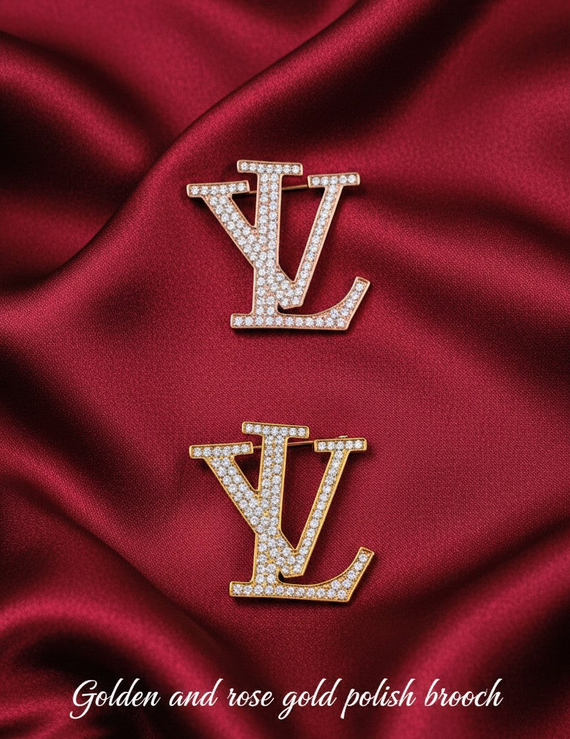 Louis Vuitton Monogram-Inspired Brooch