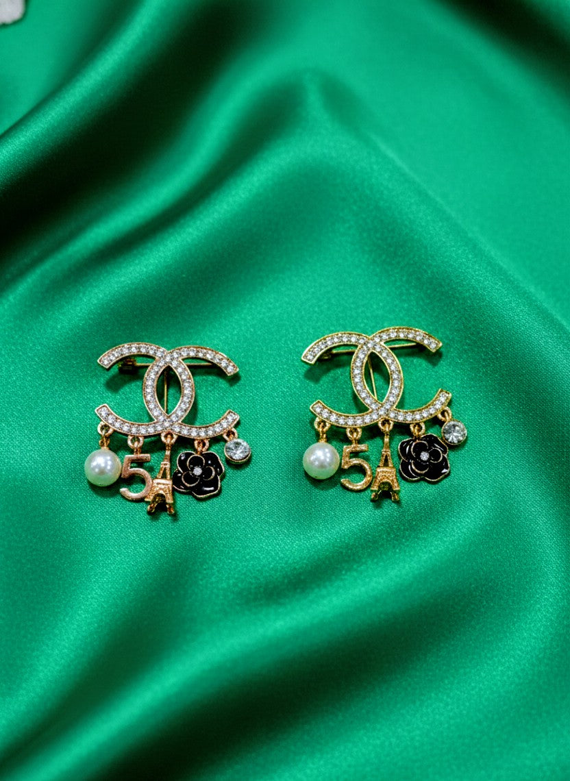 Elegant Parisian Charm Brooch