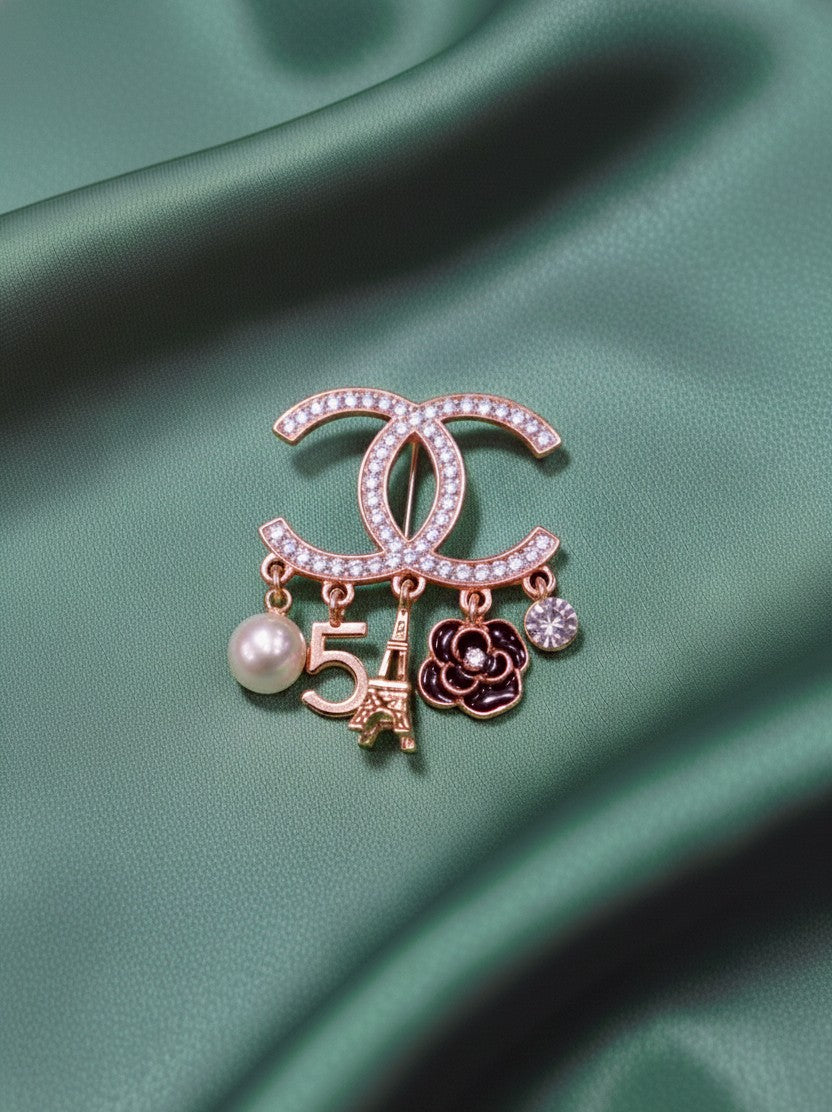 Elegant Parisian Charm Brooch