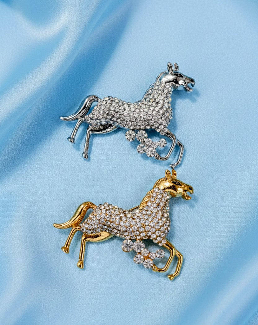 Equestrian Elegance Horse Brooch