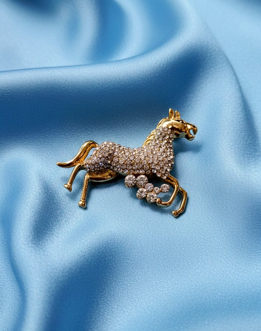 Equestrian Elegance Horse Brooch