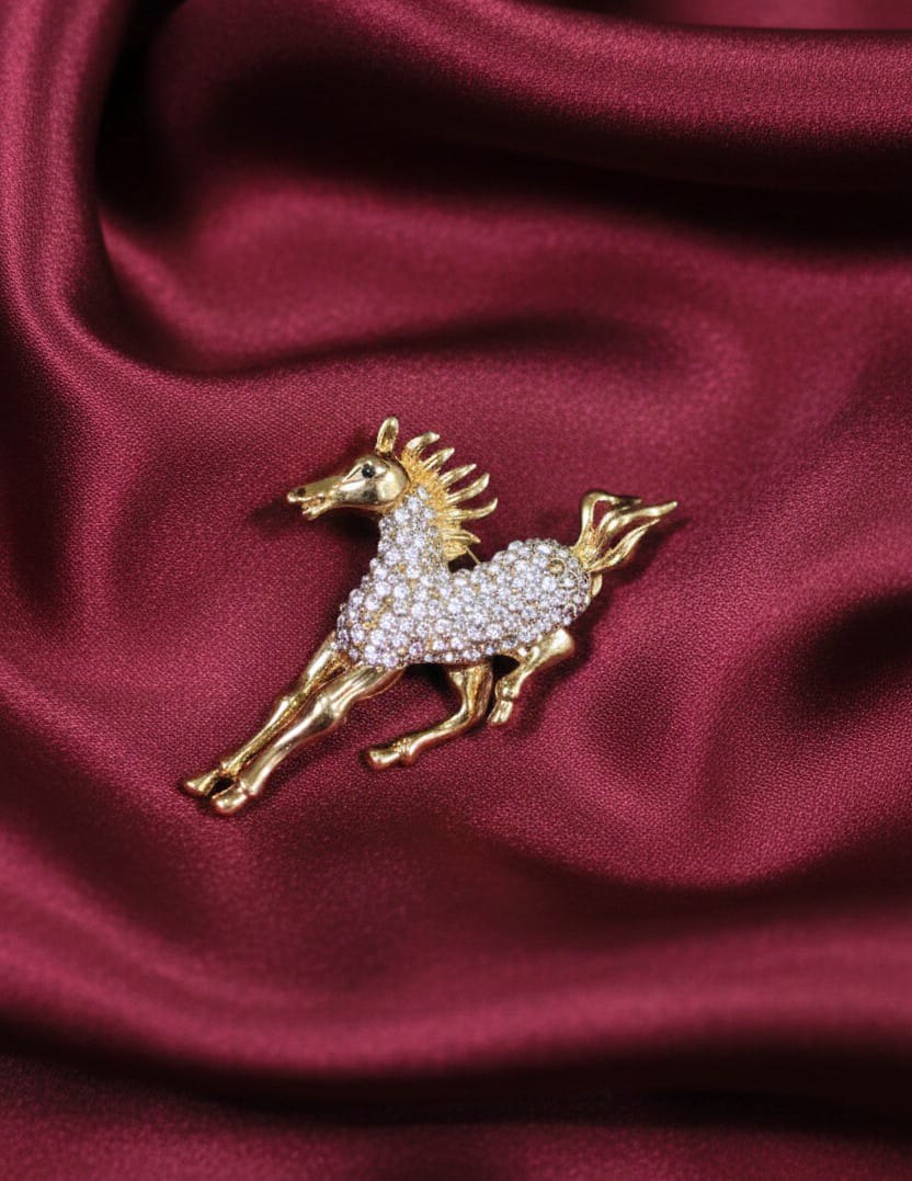 Dazzling Steed Brooch: A Symbol of Grace and Power