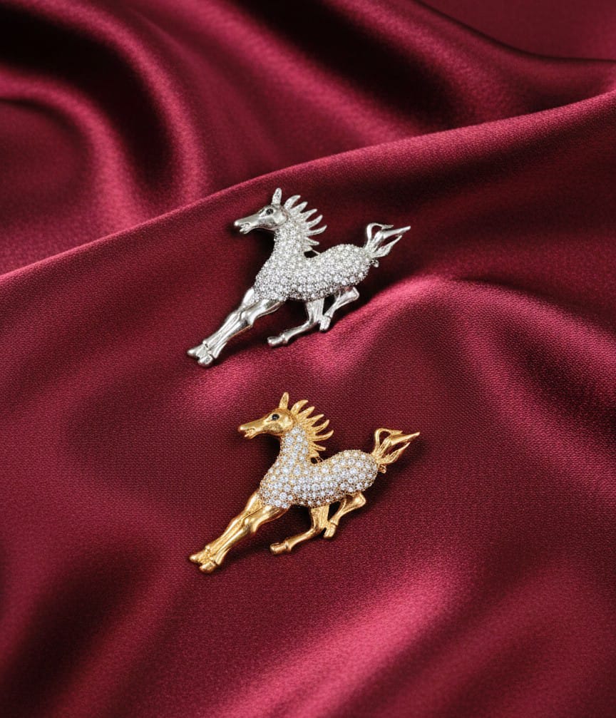 Dazzling Steed Brooch: A Symbol of Grace and Power