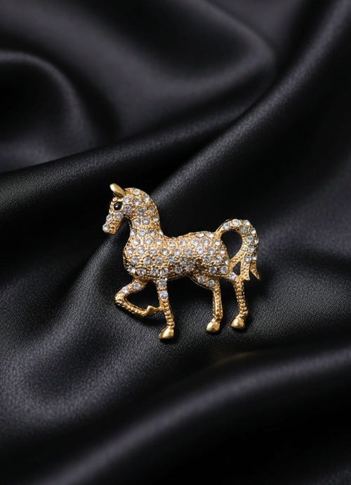 Dazzling Equestrian Horse Brooch