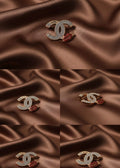 Chanel-Inspired CC Logo Red Lips Brooch
