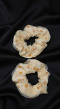Darling Floral & Tulle Scrunchies Pack Of 2