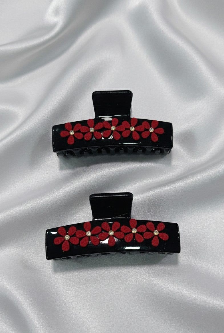 Charming Floral Medium Claw Clip