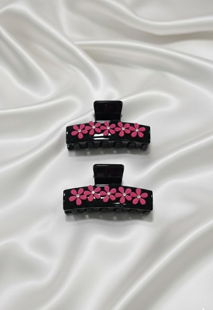 Charming Floral Medium Claw Clip