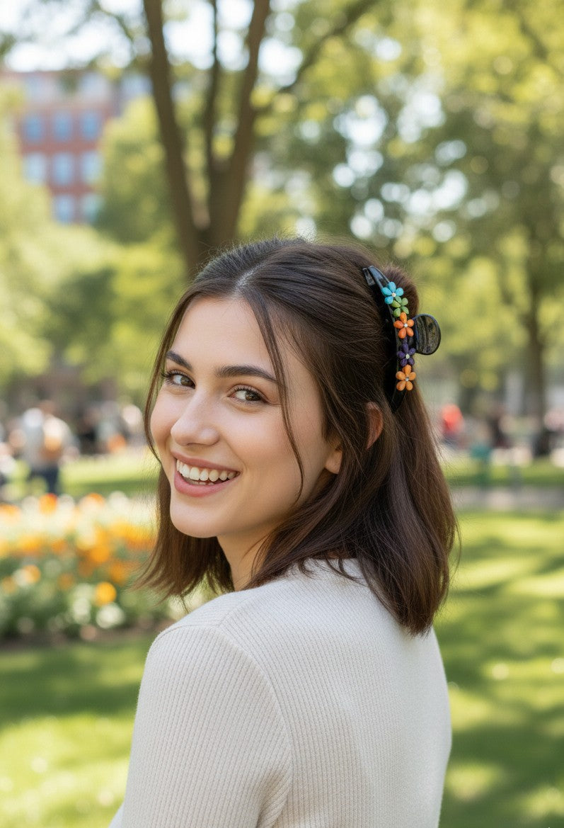 Elegant Floral Claw Clips: A Spectrum of Style