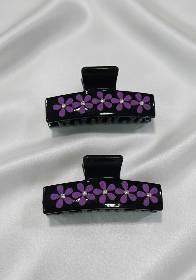 Charming Floral Medium Claw Clip