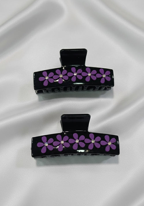 Charming Floral Medium Claw Clip